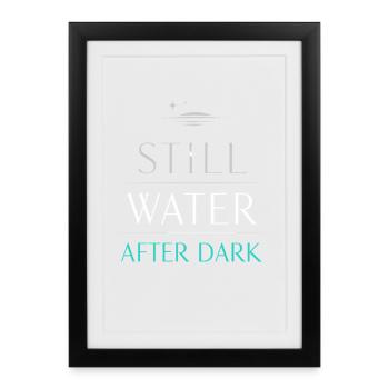 Navigation de nuit avec - Affiche encadrée (27 × 37 cm) - noir - Devant