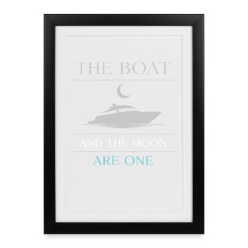 Navigation de nuit avec - Affiche encadrée (27 × 37 cm) - noir - Devant