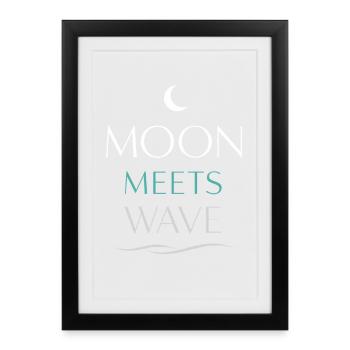 Navigation de nuit avec - Affiche encadrée (27 × 37 cm) - noir - Devant