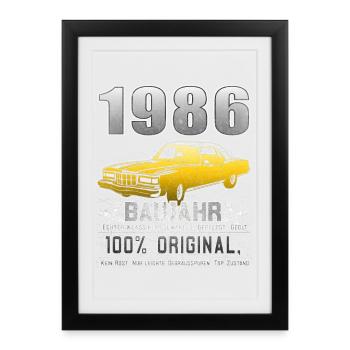 1986 - Year 1986 - Year 1986 - Framed poster (27 × 37 cm) - black - Front