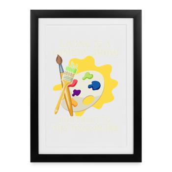 Funny Artist Painter Portrait Is The Punchline - Framed poster (27 × 37 cm) - black - Front