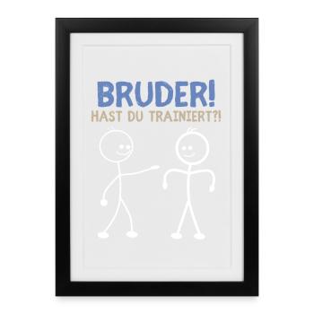 Un bonhomme bâton TU T’ES ENTRAÎNÉ BIZARREMENT - Affiche encadrée (27 × 37 cm) - noir - Devant