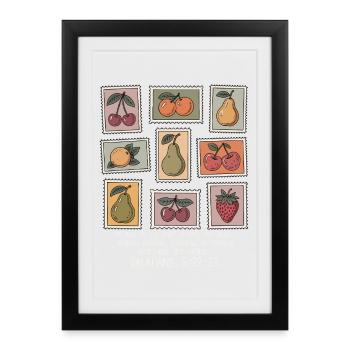 Andens Frukter – Vintage Stamplade - Affiche encadrée (27 × 37 cm) - noir - Devant