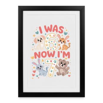 From 6 to 7 years party - Framed poster (27 × 37 cm) - black - Front