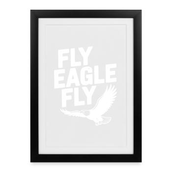 Mouche Aigle Mouche - Affiche encadrée (27 × 37 cm) - noir - Devant