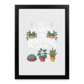 Plantes d’intérieur Plantes d’intérieur - Affiche encadrée (27 × 37 cm) - noir - Devant