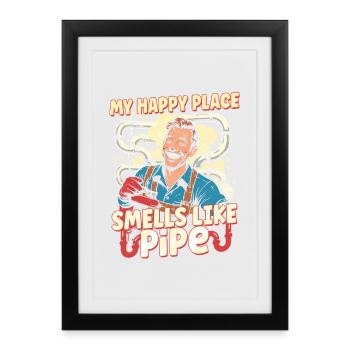 Constructeur de pipeline de couche de tuyau - Affiche encadrée (27 × 37 cm) - noir - Devant