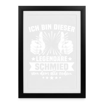 Blacksmith Legend - Framed poster (27 × 37 cm) - black - Front