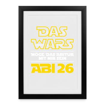Les guerres | Abi 2026 - Abitur - Don - Affiche encadrée (27 × 37 cm) - noir - Devant