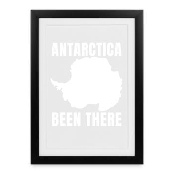 Antarctique – J’y suis déjà allé – vacances en famille - Affiche encadrée (27 × 37 cm) - noir - Devant