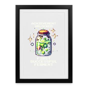 Ferment successful | Fermentation & Storage - Framed poster (27 × 37 cm) - black - Front