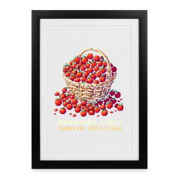 Inventory Full of Tomatoes | Tomato harvest & stock - Framed poster (27 × 37 cm) - black - Front