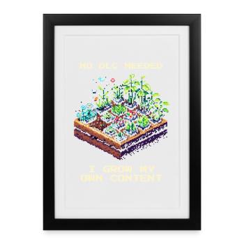 Aucun DLC nécessaire | Jardin en autonomie - Affiche encadrée (27 × 37 cm) - noir - Devant