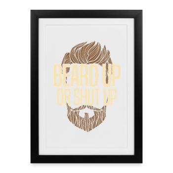 Barbe ou tais-toi - Affiche encadrée (27 × 37 cm) - noir - Devant