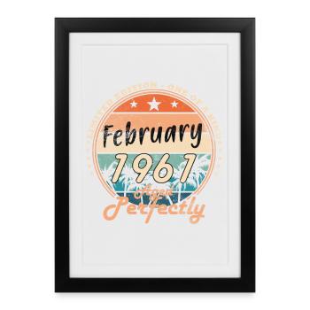 February 1961 Best Gift February 1961 - Framed poster (27 × 37 cm) - black - Front