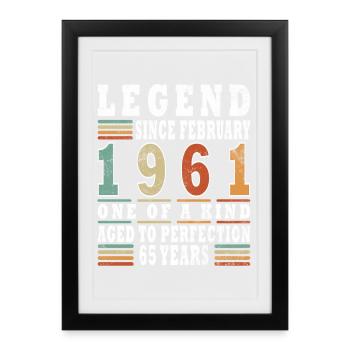 February 1961 Jubilee 1961 Legends February - Framed poster (27 × 37 cm) - black - Front