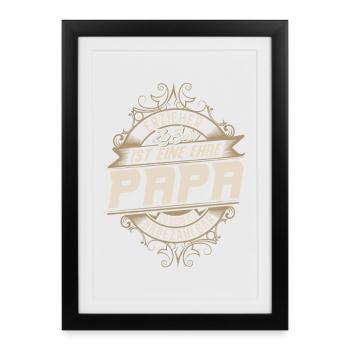 Papa éducateur - Affiche encadrée (27 × 37 cm) - noir - Devant