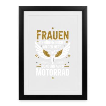Women don't belong in the kitchen, but in the kitchen - Framed poster (27 × 37 cm) - black - Front