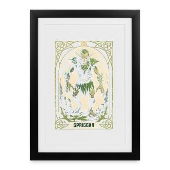 Créatures mythologiques Spriggan - Affiche encadrée (27 × 37 cm) - noir - Devant