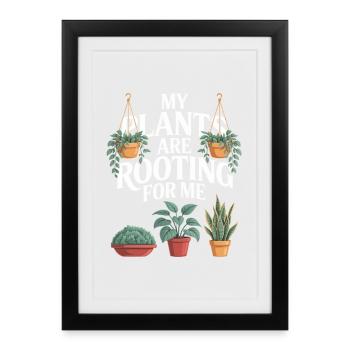 Plantes d’intérieur Plantes d’intérieur - Affiche encadrée (27 × 37 cm) - noir - Devant