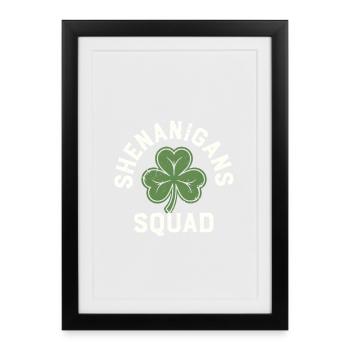 Shenanigans Squad Shamrock - Framed poster (27 × 37 cm) - black - Front
