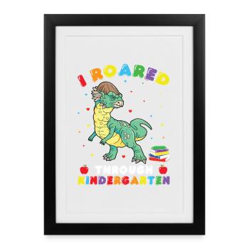 Kindergartenkostüm Dinosaurierkostüm - Gerahmtes Poster (27 × 37 cm) - Schwarz - Vorne