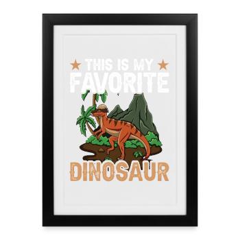  Pachycephalosaurus Dinosaur Plush Paleontology - Framed poster (27 × 37 cm) - black - Front