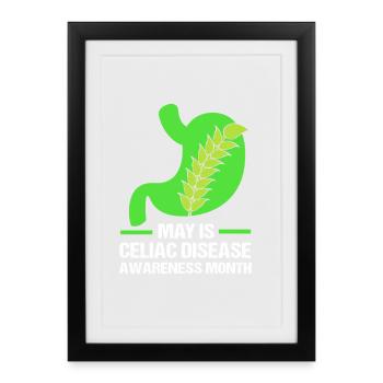 Gluten Free Celiac Disease - Framed poster (27 × 37 cm) - black - Front
