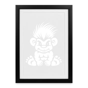 Troll - Framed poster (27 × 37 cm) - black - Front
