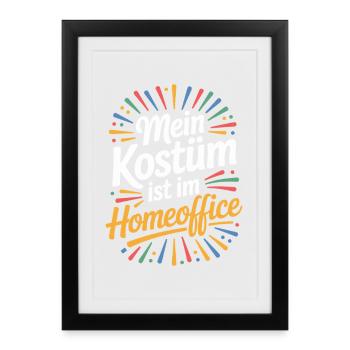 Costume is in the home office carnival carnival office - Framed poster (27 × 37 cm) - black - Front