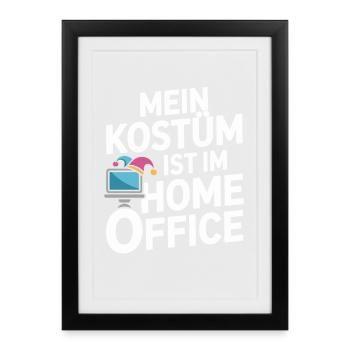 Costume is in the home office carnival carnival office - Framed poster (27 × 37 cm) - black - Front