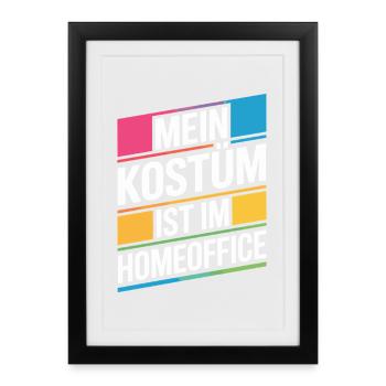 Costume is in the home office carnival carnival office - Framed poster (27 × 37 cm) - black - Front