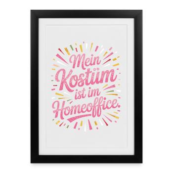 Costume is in the home office carnival carnival office - Framed poster (27 × 37 cm) - black - Front