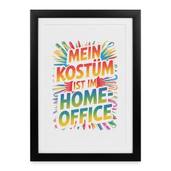 Costume is in the home office carnival carnival office - Framed poster (27 × 37 cm) - black - Front