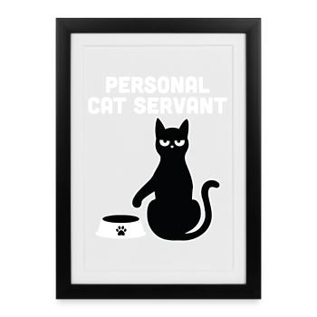 Personal Cat Servant - Framed poster (27 × 37 cm) - black - Front