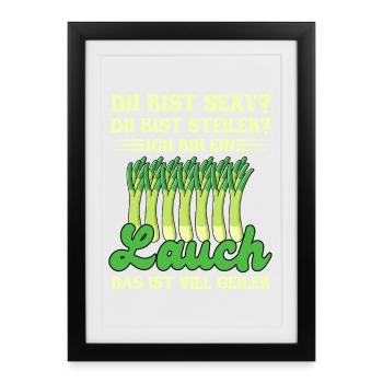 Haltérophiles TU ES SEXY, TU ES PLUS RAIDE Fun - Affiche encadrée (27 × 37 cm) - noir - Devant