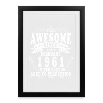 February 1961 Jubilee 1961 Legends February - Framed poster (27 × 37 cm) - black - Front