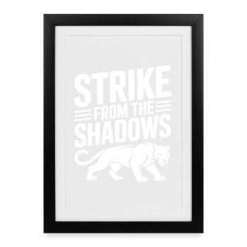 Frappe dans l’ombre - Affiche encadrée (27 × 37 cm) - noir - Devant