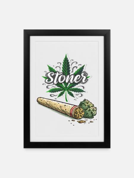 Stoner - Gerahmtes Poster (27 × 37 cm) - Schwarz