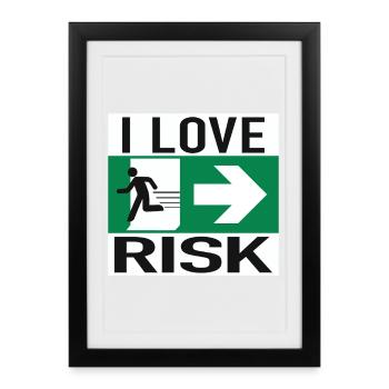 RISQUE D’AMOUR – Le courage commence par un pas - Affiche encadrée (27 × 37 cm) - noir - Devant