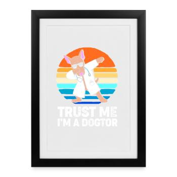 Veterinarian Veterinary Medicine Veterinarian - Framed poster (27 × 37 cm) - black - Front
