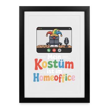 Costume is in the home office carnival carnival office - Framed poster (27 × 37 cm) - black - Front