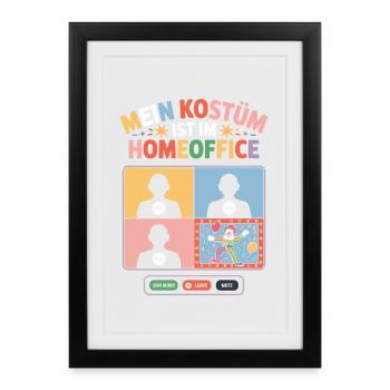 Costume is in the home office carnival carnival office - Framed poster (27 × 37 cm) - black - Front