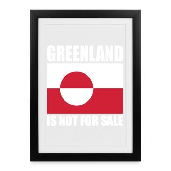 Greenland Is Not For Sale - Framed poster (27 × 37 cm) - black - Front