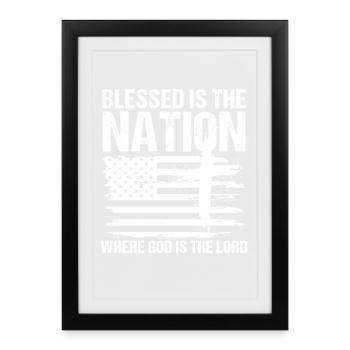 Conception des drapeaux religieux et nationaux - Affiche encadrée (27 × 37 cm) - noir - Devant