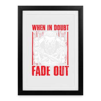Skull Fade Out Graphic - Framed poster (27 × 37 cm) - black - Front