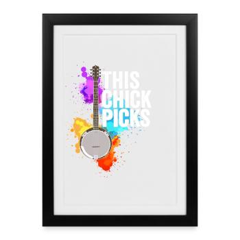 Banjo This Chick Picks - Framed poster (27 × 37 cm) - black - Front