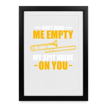 Spit Valve Trombone Trombone Player Trombonist - Framed poster (27 × 37 cm) - black - Front