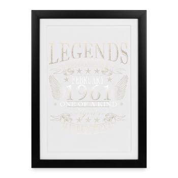 February 1961 Jubilee 1961 Legends February - Framed poster (27 × 37 cm) - black - Front