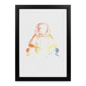 Joueur - Affiche encadrée (27 × 37 cm) - noir - Devant